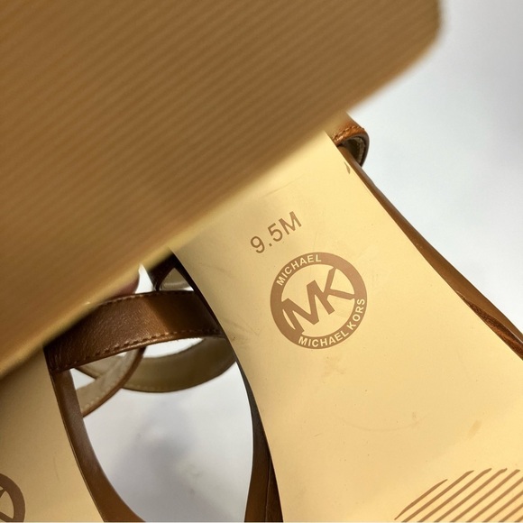 Michael Kors Kailey embellished platform Sandals brown size 9.5 - Picture 10 of 10